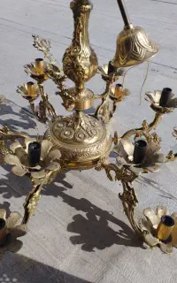 لوستر برنزی قدیمی سنگین