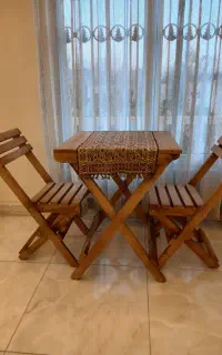 ست تاشو چوبی با طراحی کاربردی و استحکام بالا