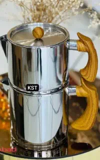 قوری کتری استیل کف چدن لعابی سماوری