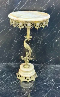 میز تلفن و میز خاطره برنز
