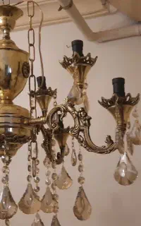 لوستر صد درصد برنز ۴ شاخه ۲ گل ۸ شعله