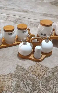 پاسماوری چوبی سرامیکی به همراه استند چوبی‌‌
