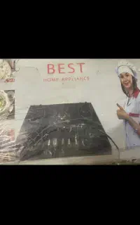گاز صفحه ای ۵شعله شیشه ای نو