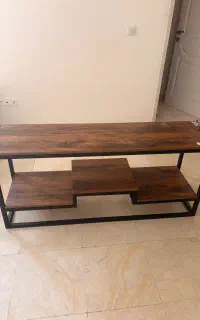 میز تی وی چوب و فلز