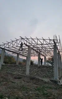 جوشکاری خرپا اسکلت پله ورق ایرانیت