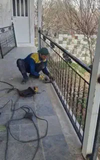 جوشکار گازلوله کشی خورده کاری حفاظ نرده