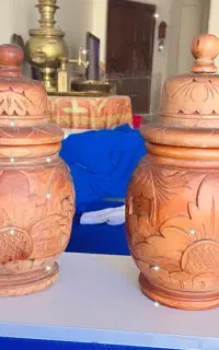 گلدان چوبی هندی