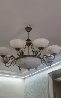 لوستر ۱۰ شعله ۹ حباب آنتیک