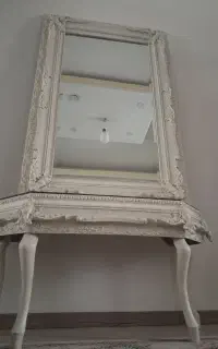 آیینه سفید چوبی