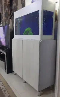 آکواریوم شیشه 10میل با پایه ام دی اف