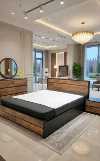 تخت و سرویس خواب مدل بلک وود