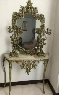 (خرید)وفروش آینه شمعدان برنز