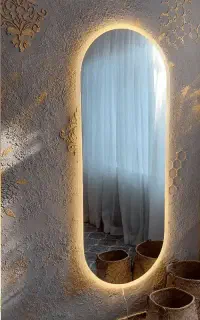 آینه پشت چراغ دار لمسی(بک لایت)