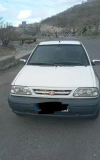 پراید سفید رنگ مدل ۸۹ تک گانه