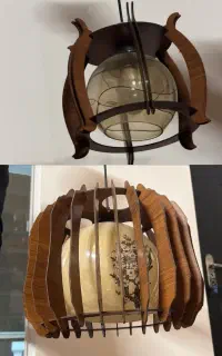 لوستر چوبی