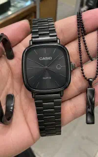 پک ست ساعت دستبند گردنبند مردانه /آکبند/ نیم ست