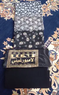 پارچه چادری مشکی و طرح دار مجلسی زنانه