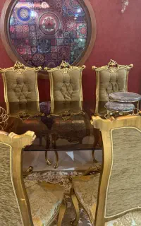 میز غذاخوری طلاکوب