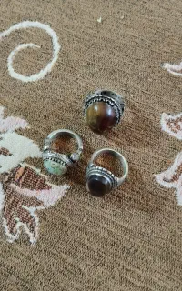 سه عدد انگشتر نقره فروشی