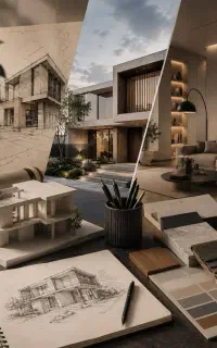 طراحی داخلی و نما،اجرا 3Dmax