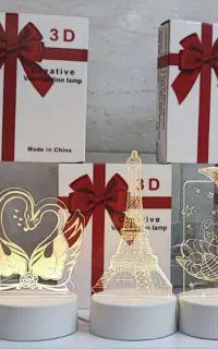 چراغ خواب سه بعدی پک‌ کادویی گوی کریستالی