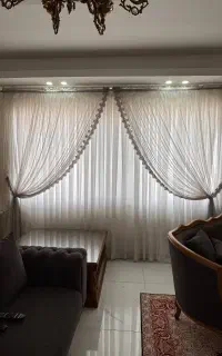 پرده پذیرایی اتاق خواب و آشپزخانه
