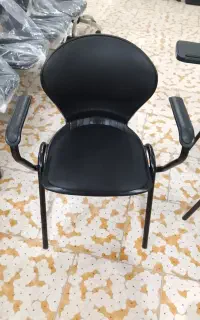 میز تحریر بدنه فلز صفحه چوب و چرم درجه یک