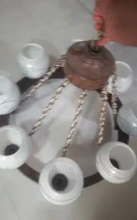 لوستر طرج چوب ۸ شعله