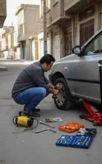 آپاراتی و پنچرگیری سیار شبانه روزی