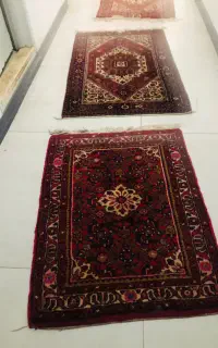 سه تیکه فرش دستبافت لامی رنگ مناسب راهرو سی
