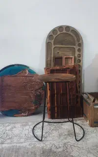 صندلی کانتر چوب گردو