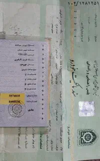 موتور هندا ۱۲۵ رنگ آلبالویی مدارک (کارت) (سند سبز)