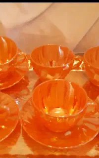 کیک خوری فنجان نعلبکی بارفتن مکزیک عتیقه زیر قیمت