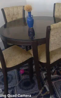 میز ناهارخوری گرد چوپ راش