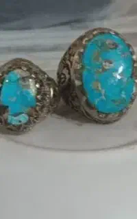 انگشتر فیروزه و عقیق مزایده