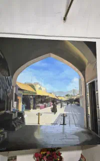 تابلو نقاشی زیبا بازار کرمان