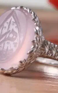 انگشتر نگین یاسی زنانه