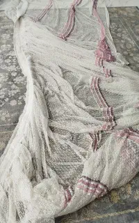 پرده برای پذیرایی و اتاق حدودا ۴.۵متر دوخته شده
