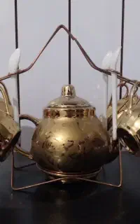 قوری و فنجان طلایی