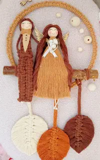 عروسک دانش آموز و معلم  و کارهای مکرومه بافی زیبا
