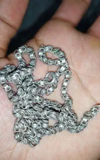 زنجیر چینابی نقره و انگشتر شجر نقره