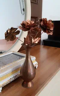 گلدان مسی دست ساز خیلی خیلی زیبا