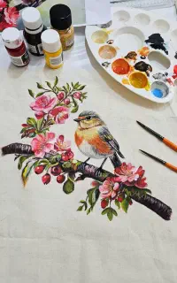 نقاشی روی پارچه