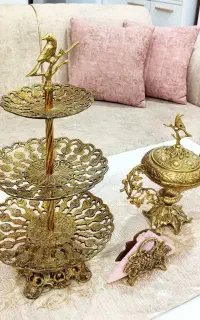 ظروف برنزی اصل و طلایی