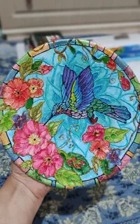 نقاشی دست ساز روی سفال