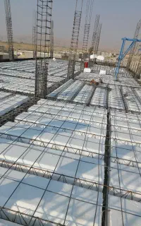 قالبندوآلموتوربند. سقف ستون. فنداسیون دیوار برشی