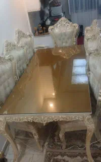 (شیشه ۸ میل دودی) برای میز نهارخوری ۸ نفره