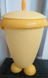سطل زباله نو رنگ لیمویی
