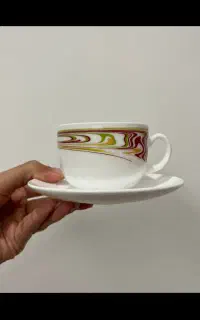 ست فنجان نعلبکی و قندون آرگوپال فراسنه لومینارک