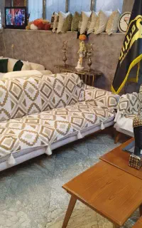 شال مبل پانچ برجسته نخ اکرولیک ۳متر و۱۹۰